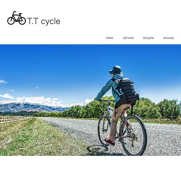 bicycle shopホームページ(デモ)
